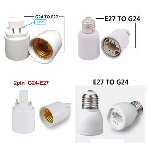 Lampenfassung e27 auf g24 - 2x,